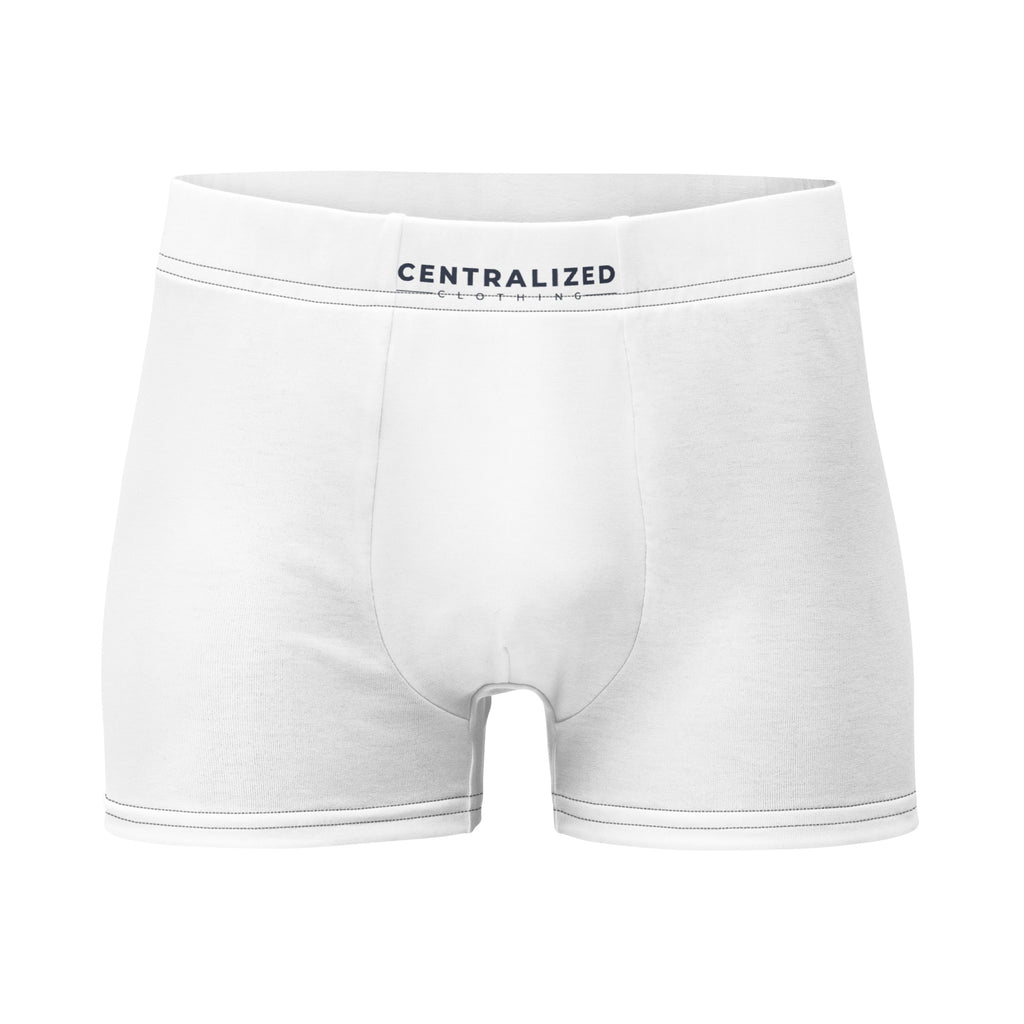 Centralized Logo Boxer Briefs - White by Centralized Clothing