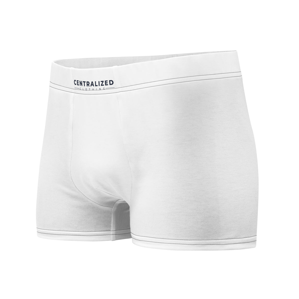Centralized Logo Boxer Briefs - White by Centralized Clothing