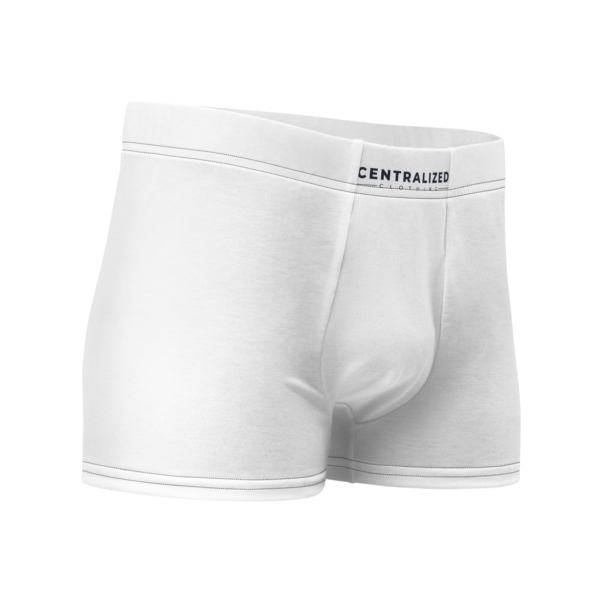 Centralized Logo Boxer Briefs - White by Centralized Clothing