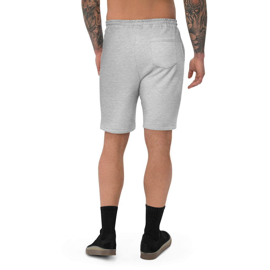 Centralized Logo Fleece Shorts - Grey & White by Centralized Clothing