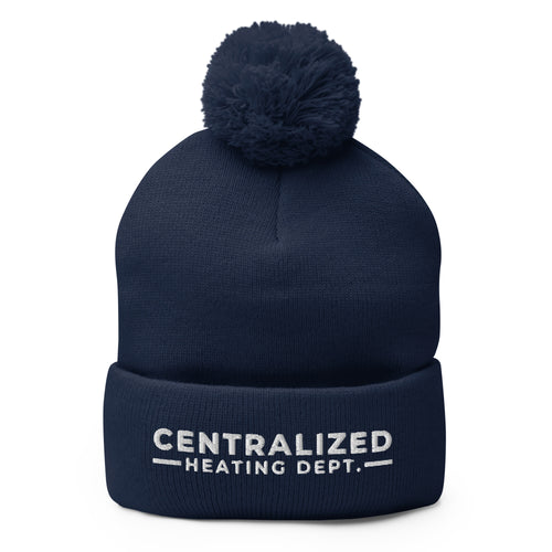 Centralized Heating Dept. Pom-Pom Beanie by Centralized Clothing