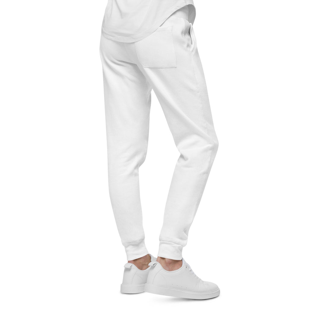 Centralized Logo Fleece Sweatpants - White by Centralized Clothing