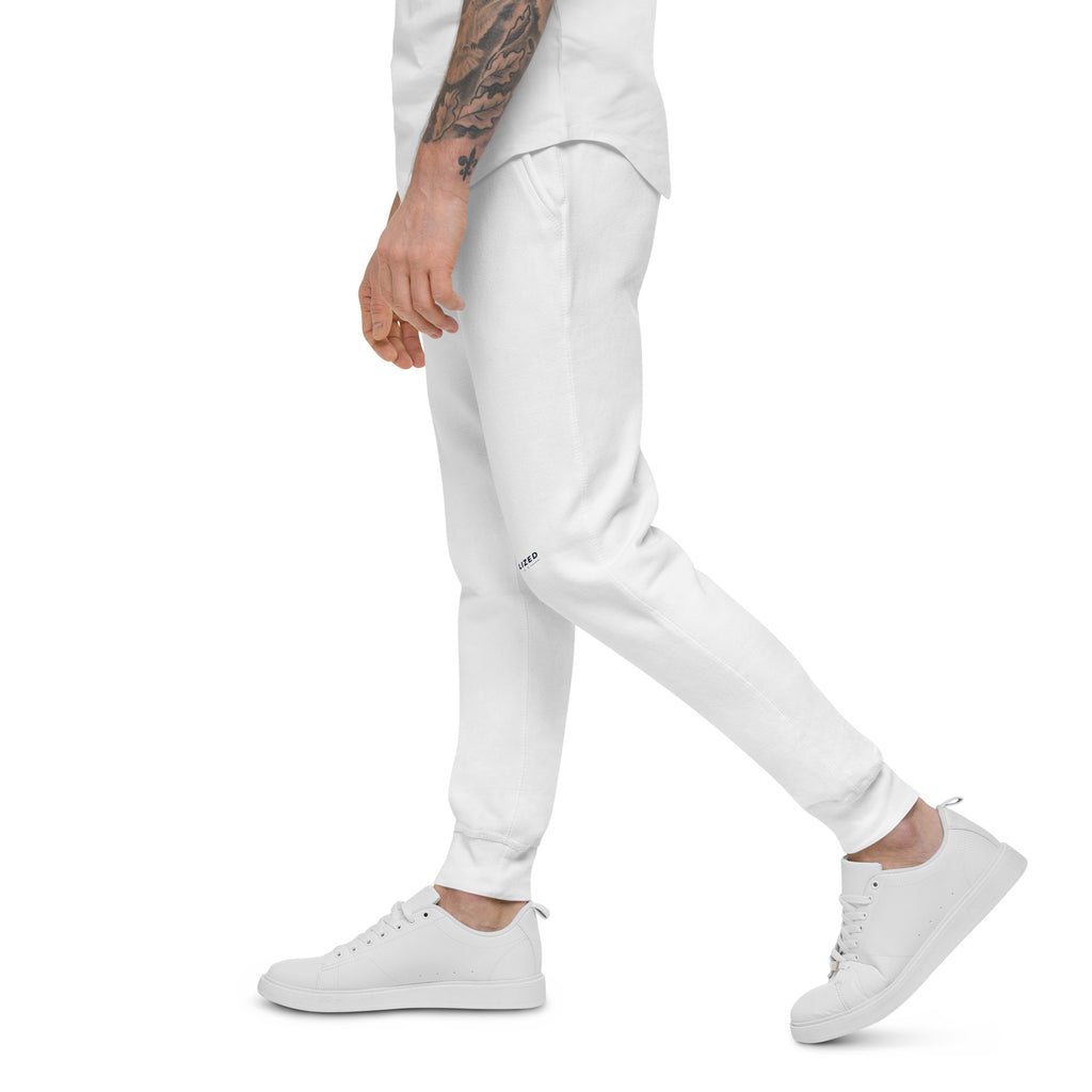 Centralized Logo Fleece Sweatpants - White by Centralized Clothing
