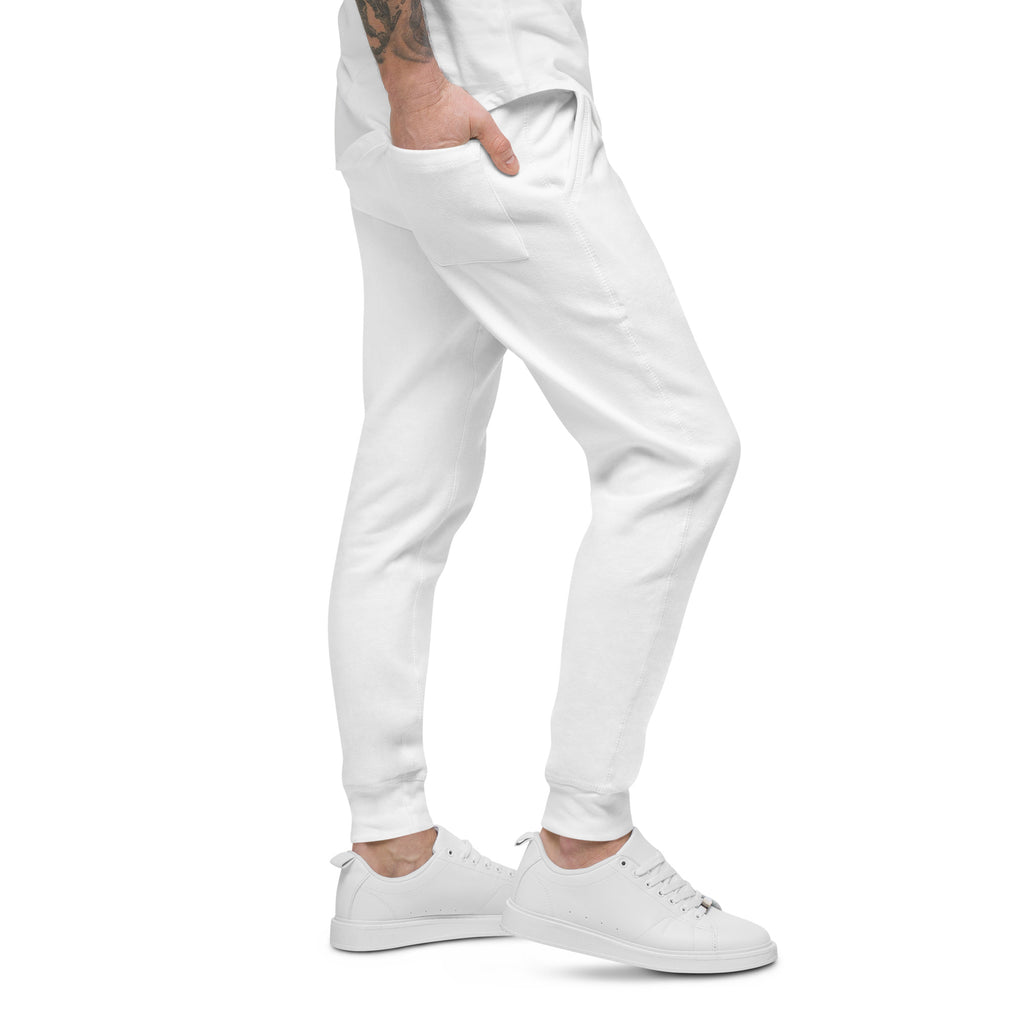 Centralized Logo Fleece Sweatpants - White by Centralized Clothing