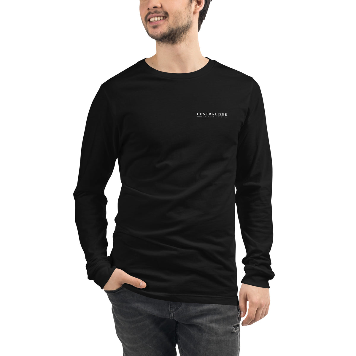 Centralized Logo Long Sleeve Tee by Centralized Clothing