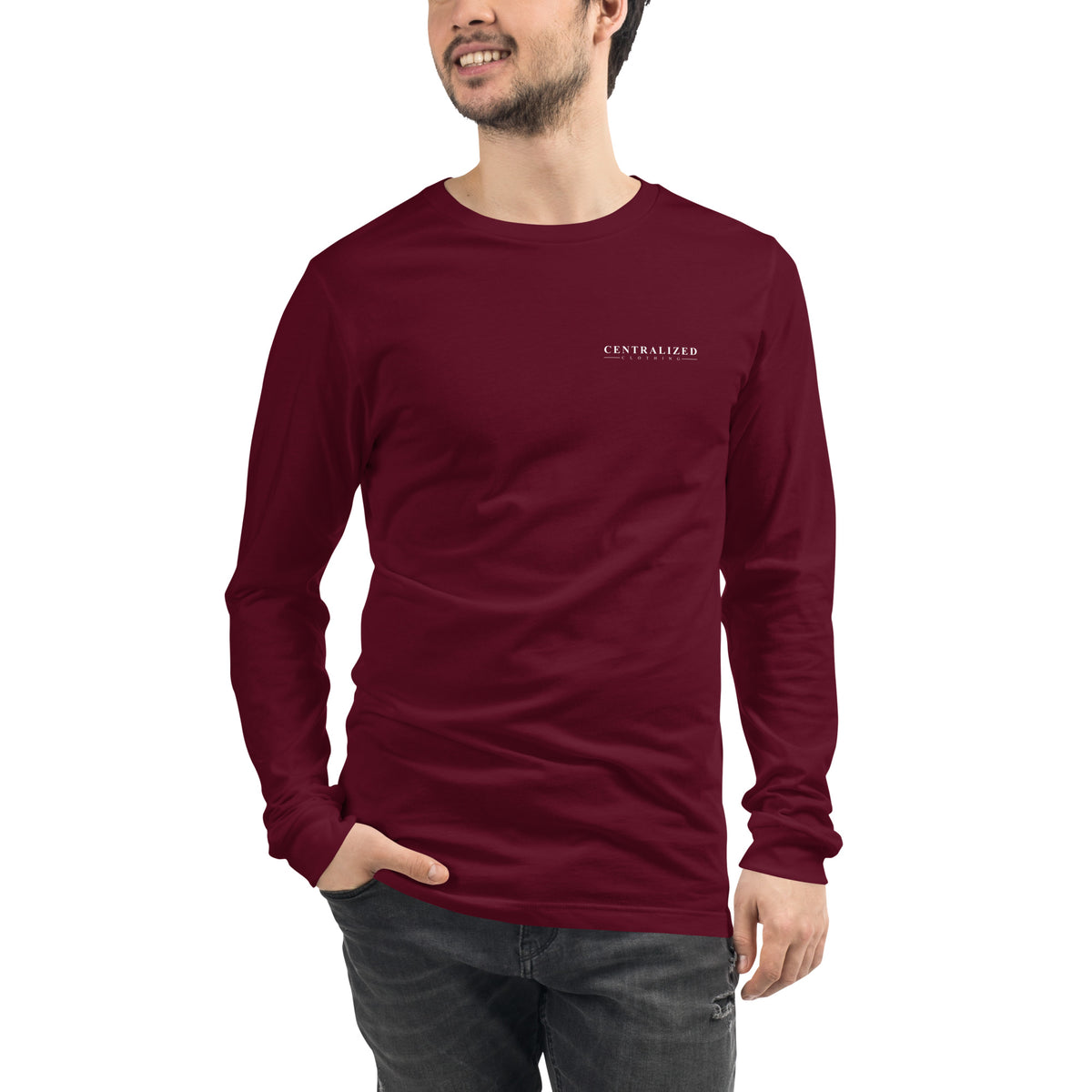 Centralized Logo Long Sleeve Tee by Centralized Clothing