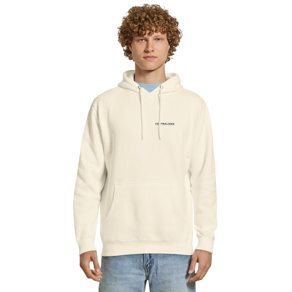Centralized Logo Pullover Hoodie - Cream & White by Centralized Clothing
