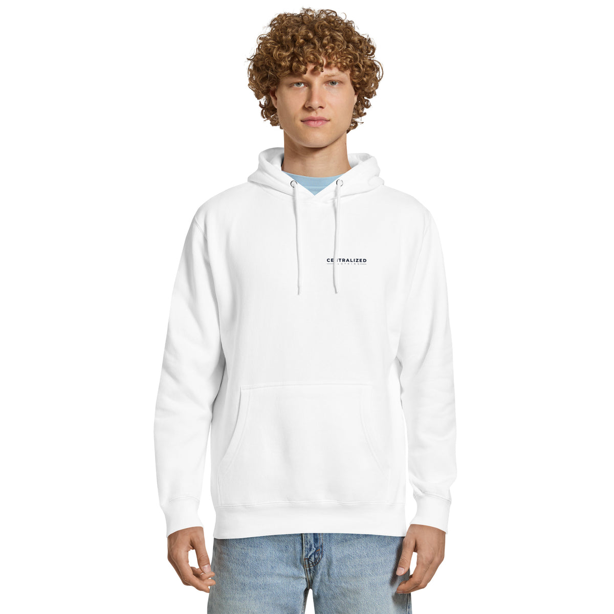 Centralized Logo Pullover Hoodie - Cream & White by Centralized Clothing