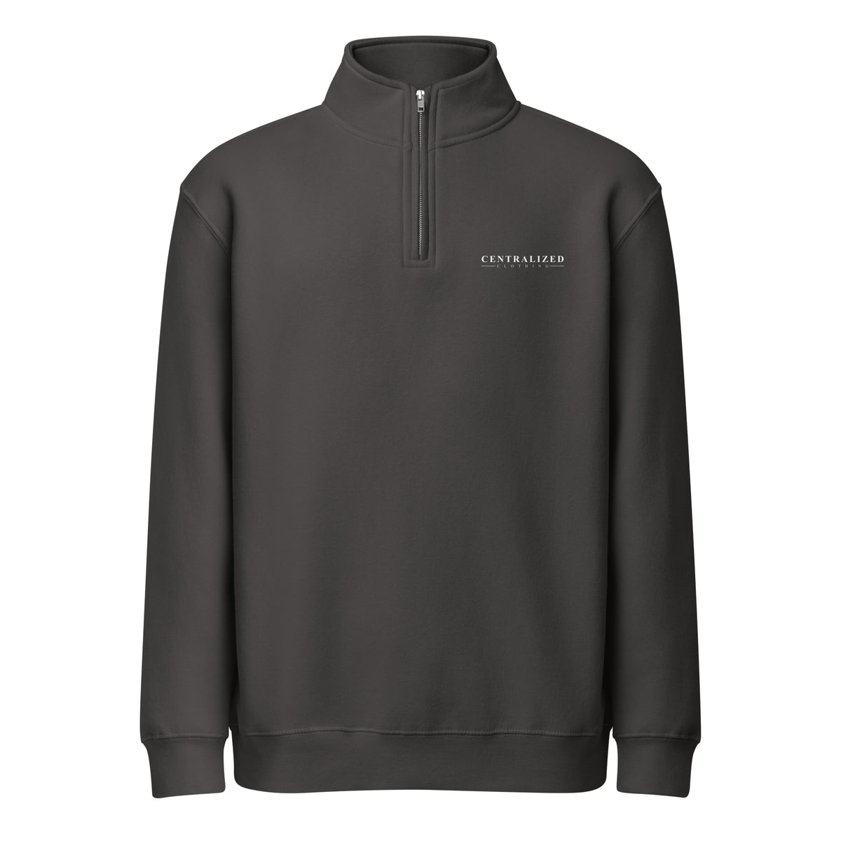Centralized Logo Quarter-Zip Pullover by Centralized Clothing